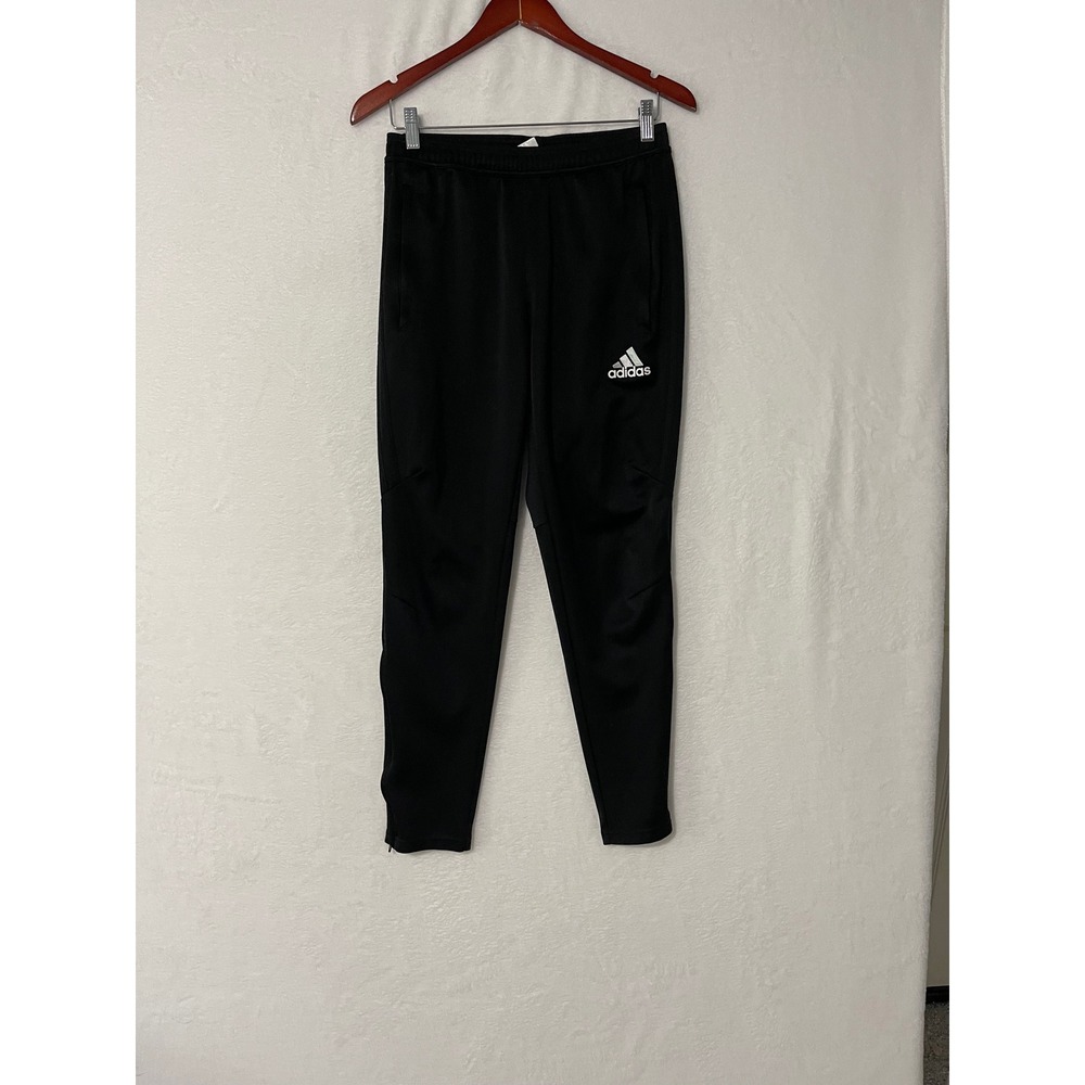 Adidas Mens Climalite Soccer Training Pants Black Tapered Joggers Size M